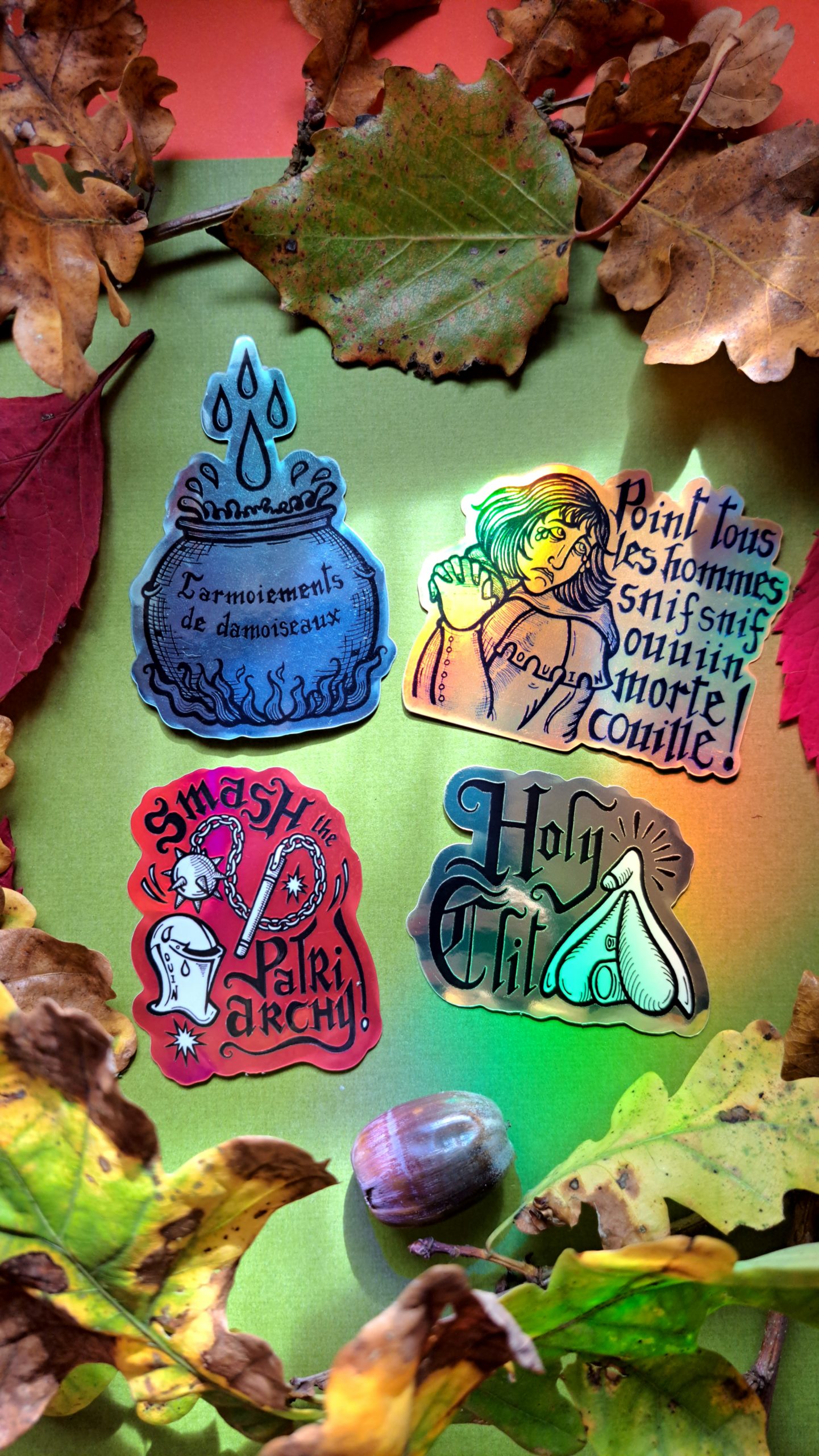 Lot de 4 stickers "Ouin Ouin"