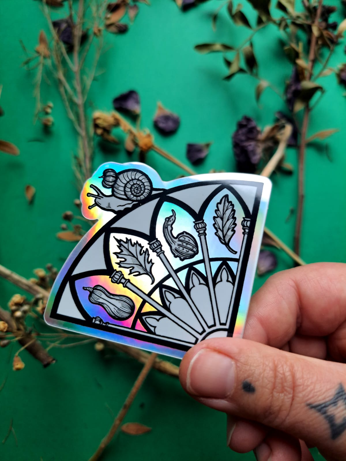 Lot de 2 stickers Season of the Witch et Vitrail d'Automne – Image 3