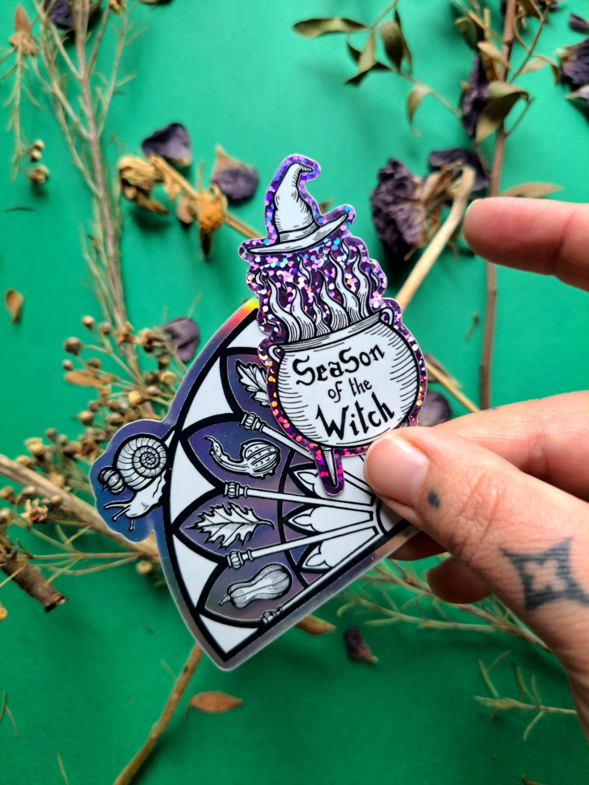 Lot de 2 stickers Season of the Witch et Vitrail d'Automne