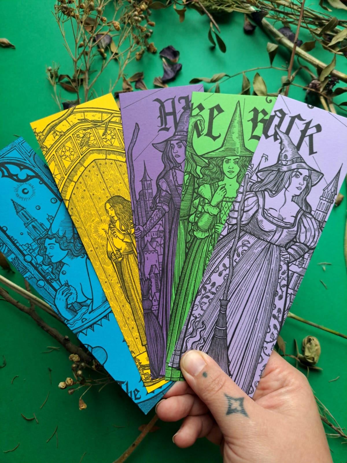 Lot de 5 marque-pages "Les Sorcières" – Image 2