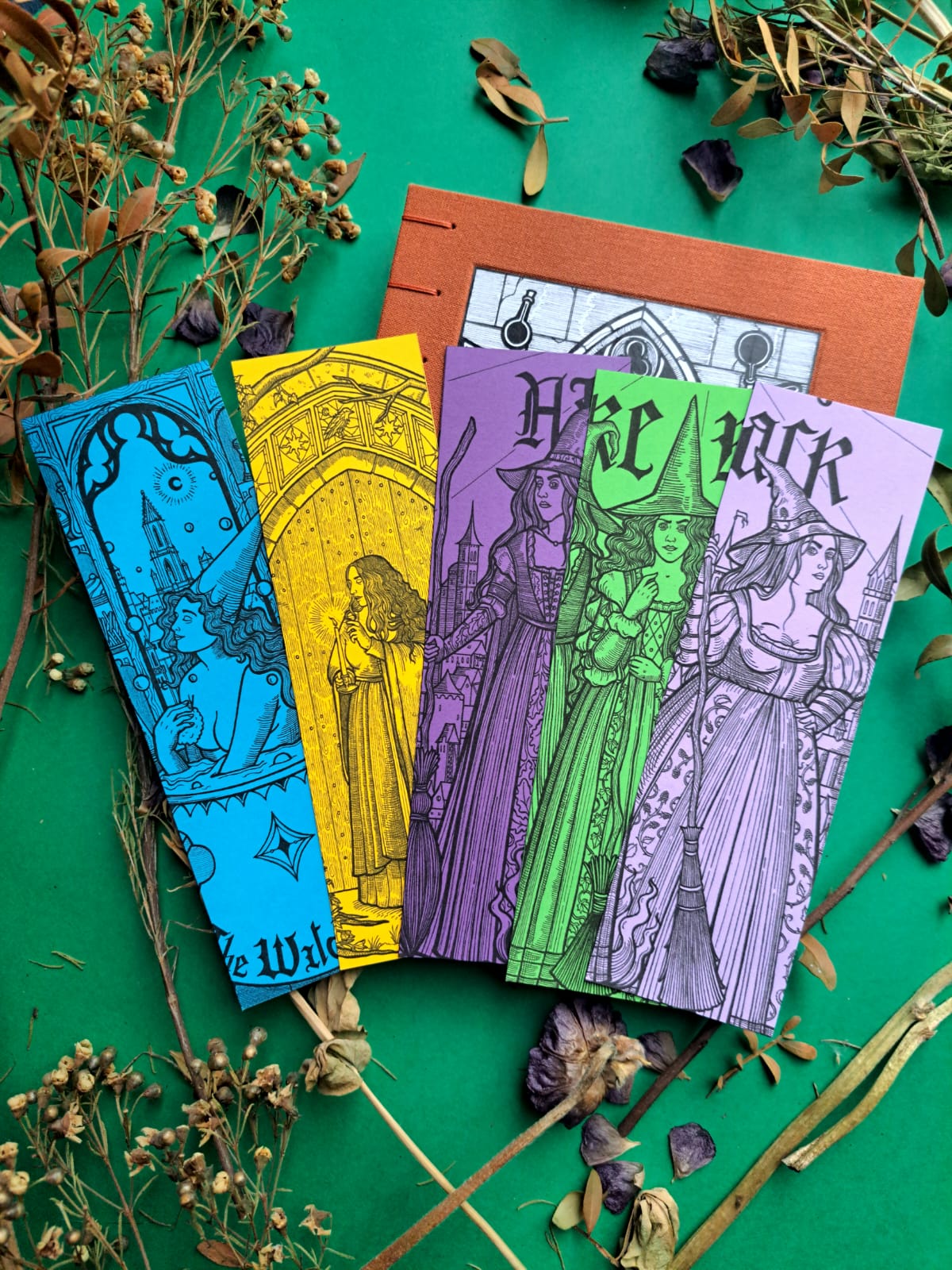 Lot de 5 marque-pages "Les Sorcières"